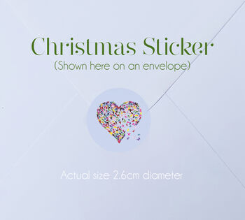 Robin And Christmas Hat Butterfly Christmas Stickers 25, 7 of 12