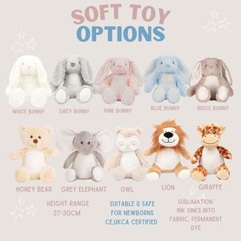 Personalised Soft Toy Teddy, 2 of 5