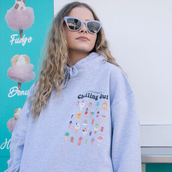 Chilling Out Women's Ice Cream Guide Hoodie, 2 of 4