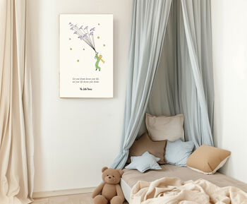 The Little Prince Moon Quote Nursery Art Print, 3 of 3