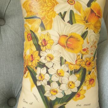 Daffodil Narcissus Decorative Cushion For Spring, 3 of 5