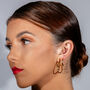 Melting Drop Hoops In Gold Plated, thumbnail 3 of 5