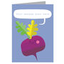 Personalised Beetroot Greetings Card, thumbnail 2 of 4