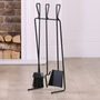 Black And Brass Effect Fireplace Set, thumbnail 2 of 8