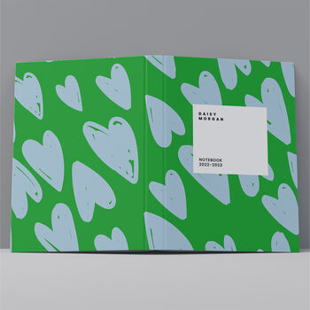 Hardback Notebook Personalised Name Heart Design, 2 of 5