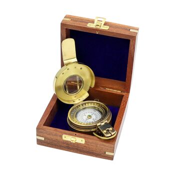 Personalised Brass British Army Prismatic Marching Compass, 2 of 12