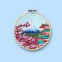 Mount Fuji Landscape Cross Stitch Kit, thumbnail 1 of 7