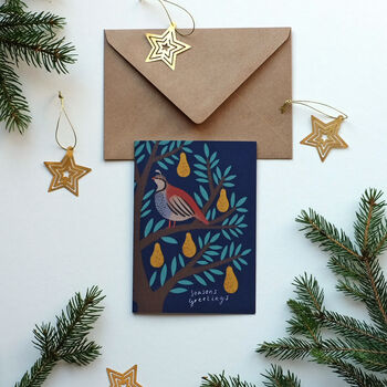Pack Of Partidge In A Pear Tree Christmas Cards, 2 of 3