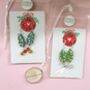 Handmade Christmas Holly Earrings With Stand, thumbnail 7 of 9