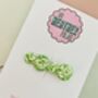 Neon Pale Green Bubble Glitter Resin Hair Clip / Festival Fashion Barrette / Y2 K Rave Aesthetic Hair Accessory, thumbnail 5 of 5
