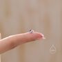 Sterling Silver Tiny Moonstone Internally Threaded Earrings, thumbnail 7 of 12