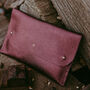 Personalised Leather Clutch Bag Meadow Colours, thumbnail 2 of 12