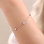Sterling Silver Delicate 4mm Moonstone Bracelet, thumbnail 2 of 12