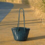 Hand Woven Genuine Leather Shopping Bucket Bag, thumbnail 2 of 12