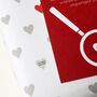 Tiny Love Heart Messages Wrapping Paper Set, thumbnail 4 of 5