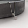 Sterling Silver Crystal Star Necklace, thumbnail 2 of 6
