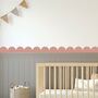 Fabric Scallop Edge Wall Stickers, thumbnail 2 of 7