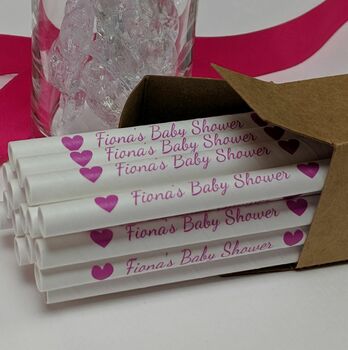 Personalised Baby Shower Paper Straws, 4 of 7