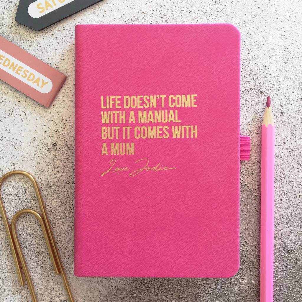 Personalsed Manual Notebook By Pickle Pie Gifts | notonthehighstreet.com