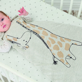 Personalised Giraffe Baby Sleeping Bag, 2 of 4