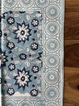 Dining Napkins, Indian Block Print, 18 Inches, 5 of 8