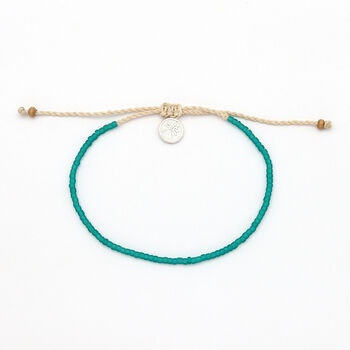 Ka'anapali Frosted Glass Beaded Anklet, 8 of 12