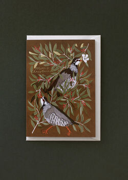 Partridge In A Pear Tree Christmas Card, 3 of 6