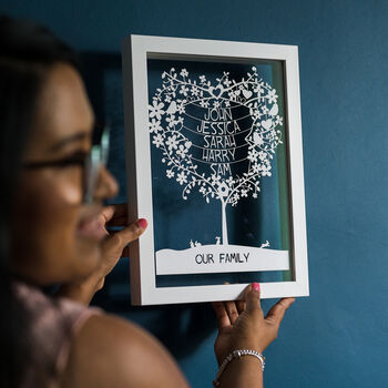 Personalised Heart Tree Papercut, 3 of 7