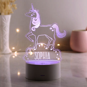 Personalised Unicorn LED Night Light, 2 of 9