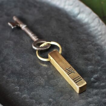 Bronze Bar Keyring For 8th Anniversary, 2 of 12