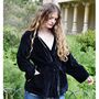 Black Velvet/Safari Cotton Print Reversible Jacket, thumbnail 6 of 8