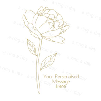 Thank You Bridesmaid Personalised Peony Flower Gold Foil Wedding Card, 3 of 12