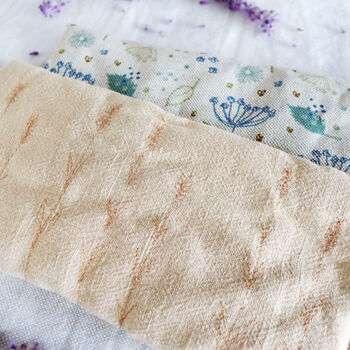 Embroidered Natural Lavender Eye Pillow, 3 of 6