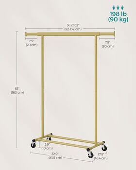 Heavy Duty Clothes Rack With Extendable Rail, 12 of 12