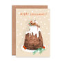 Figgy Pudding Mouse Christmas Card, thumbnail 2 of 3