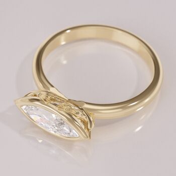 Hummingbird Engagement Ring With Lab Grown Diamond, 2 of 3