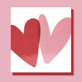 Pink And Red Overlapping Hearts Card, 5 of 5