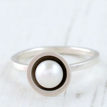 Dainty Pearl Ring. Stacking Rings, 4 of 12