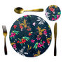 Cherry Blossom Navy Floral Melamine Placemats, thumbnail 1 of 11