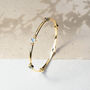Divinity Princess Blue Topaz Bangle Sterling Silver Or Gold Plated, thumbnail 4 of 9