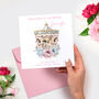 Personalised Carousel New Born Baby Girl Card, thumbnail 3 of 7