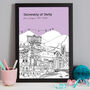 Personalised Derby Graduation Gift Print, thumbnail 6 of 9