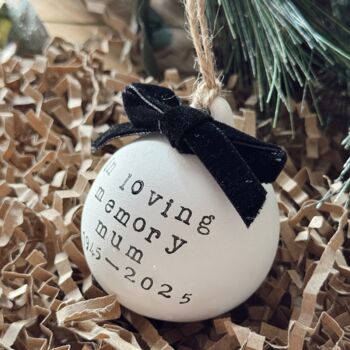 Personalised Memorial Bauble Tree Decoration, 2 of 4