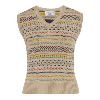Bloomsbury Fair Isle Slipover 1940s Style Knitwear, 2 of 4