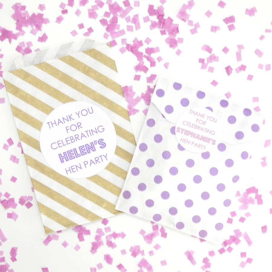 Thank You Bunting Cute Personalised Thank You Party Stickers Cake Gloss N394