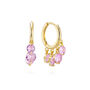 Iris Pink Gold Waterfall Huggie Earrings, thumbnail 1 of 2