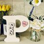 Personalised Pop's Birthday P Letter Ivory Gift, thumbnail 4 of 6
