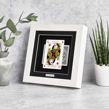 Best Grandma Personalised Queen Playing Card Gift Frame, 3 of 12
