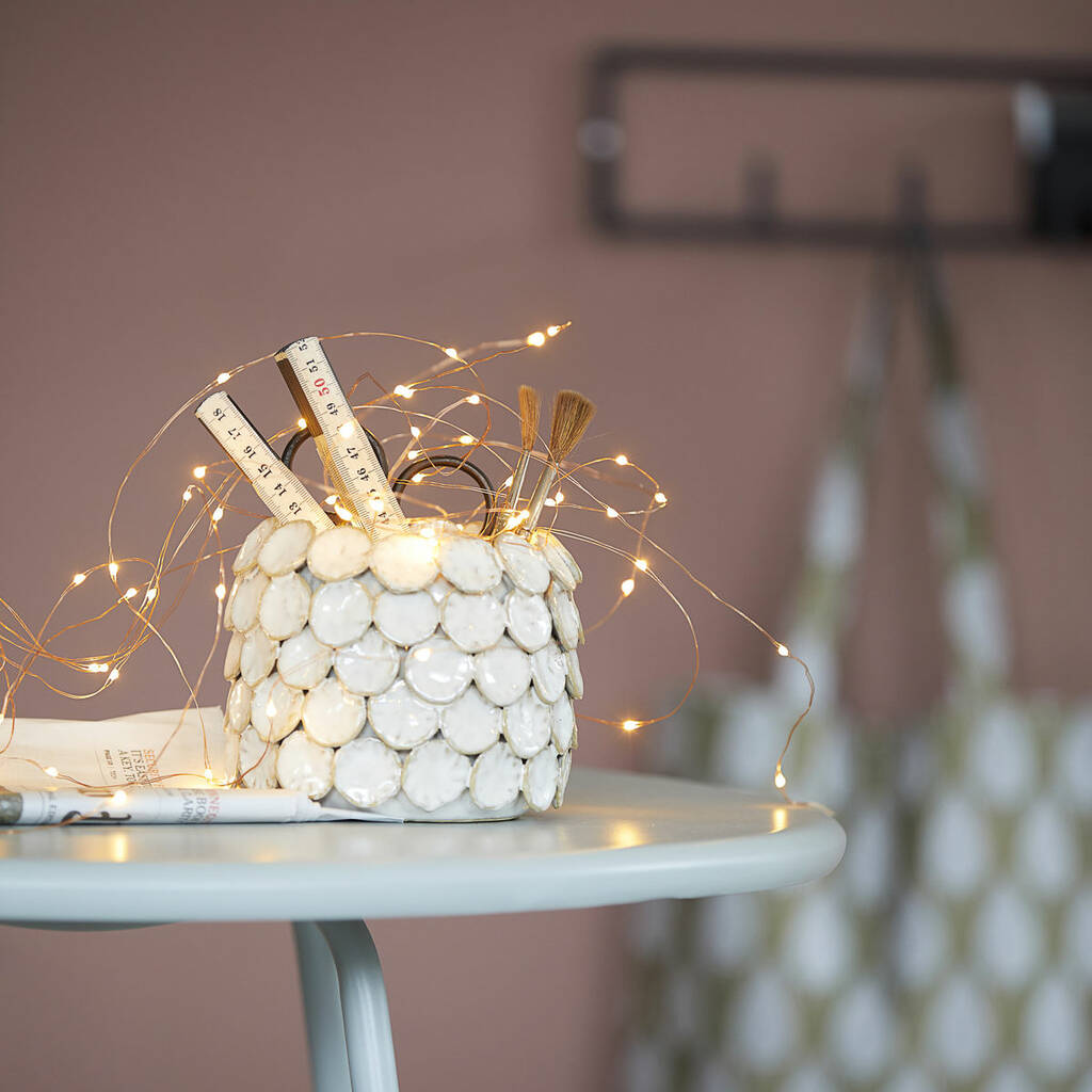 Vase, Dot, White By CollardManson