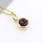 Personalised Gold Plated Sterling Silver February Amethyst Birthstone Necklace, thumbnail 1 of 10